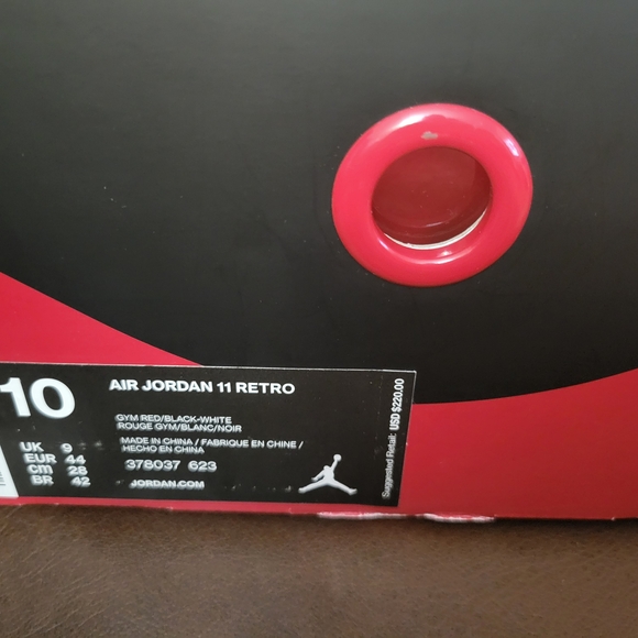 Air Jordan 11 Retro Red Athletic Sneakers. main image 6